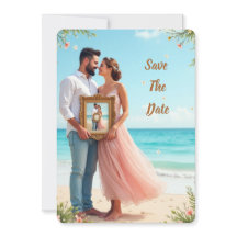 Vintage-Inspired Beach Save the Date
