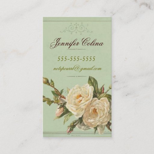 Customizable Vintage Inspired Calling Card Business Card Template