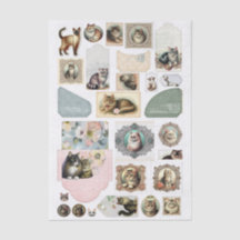 Vintage Inspired Collection of Cat Themed Ephemera