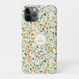 Vintage-Inspired Colorful Paisley Leaf Pattern (2) iPhone 11 Pro Case