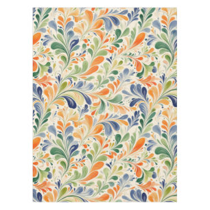 Vintage-Inspired Colorful Paisley Leaf Pattern (4) Tablecloth
