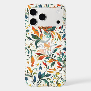 Vintage-Inspired Colorful Paisley Leaf Pattern iPhone 17 Pro Max Case