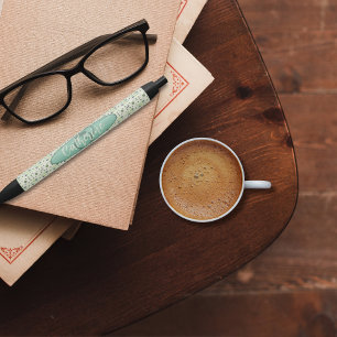 Vintage Inspired Cream Floral Personalized Pen