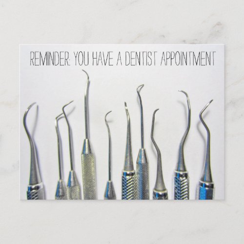 Vintage Inspired Dentist Appointment Reminder Postcard
