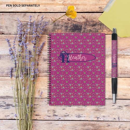 Vintage Inspired Elegant Pink Floral Notebook