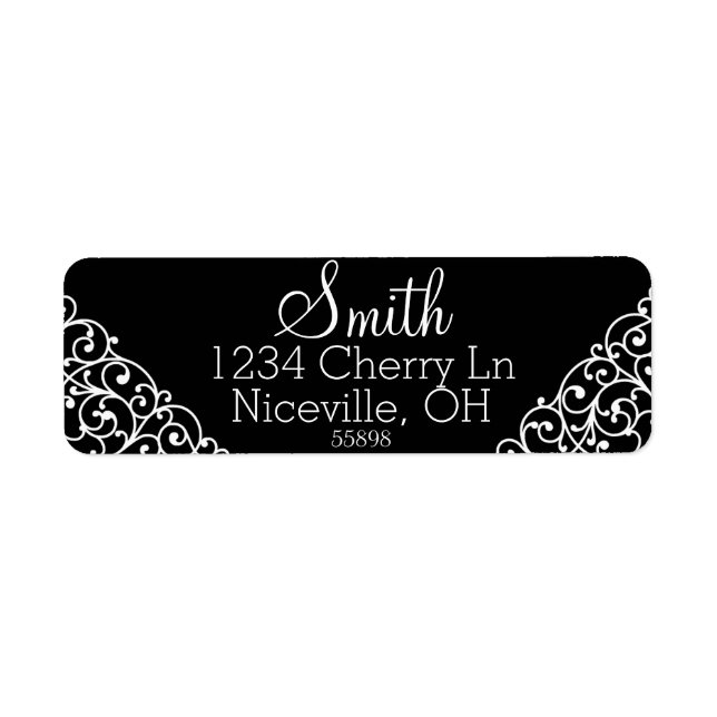 Vintage Inspired Fancy Custom Monogram Design Label (Front)