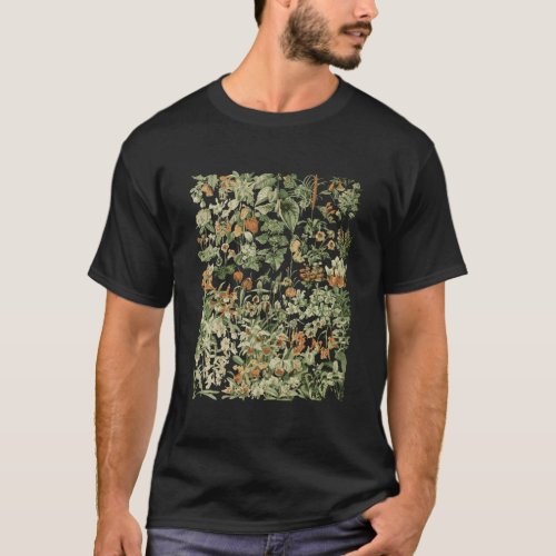 Vintage Inspired Flower Botanical Chart Third Edit T_Shirt