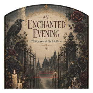Vintage-Inspired Halloween for Mysterious Evening Door Sign