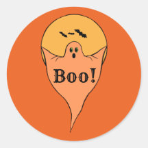 Vintage Inspired Halloween Ghost Sticker