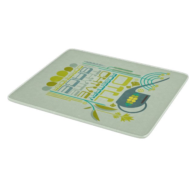 Vintage inspired, kitchen garden, herb, cutting board (Corner)