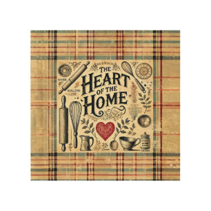 Vintage-Inspired Kitchen Wood Wall Art 