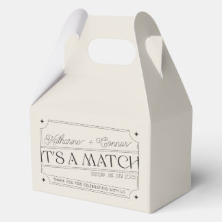 Vintage-Inspired Matchbox Wedding Favor Box