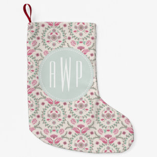 Vintage Inspired Monogram Christmas Stocking