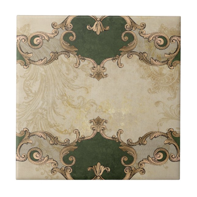 Vintage Inspired Old Fashioned Elegant Tile (Front)