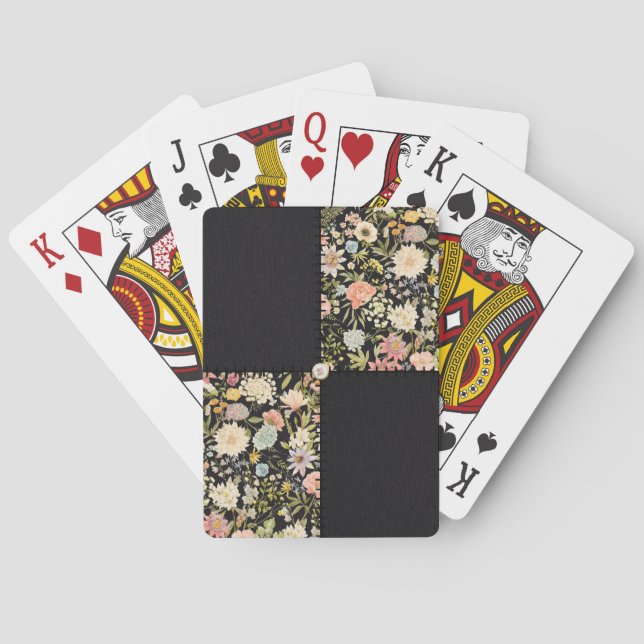 Vintage Inspired Patchwork Quilt Poker Cards (Back)