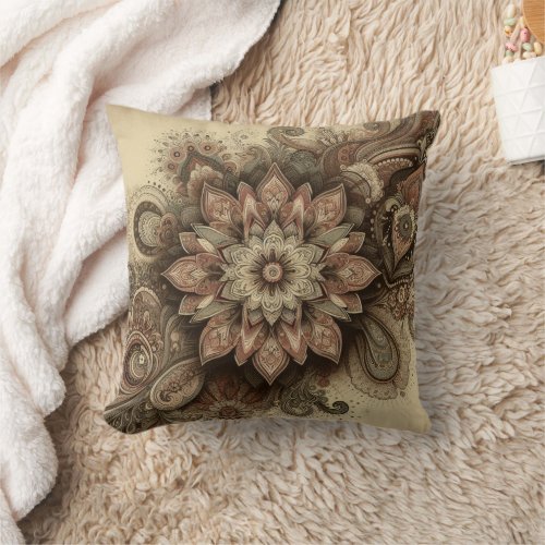 Vintage Inspired Patterns  Throw Pillow