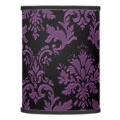Vintage Inspired Purple Black Damask Lamp Shade (Left)