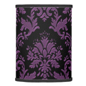 Vintage Inspired Purple Black Damask Lamp Shade (Right)