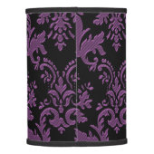 Vintage Inspired Purple Black Damask Lamp Shade (Back)