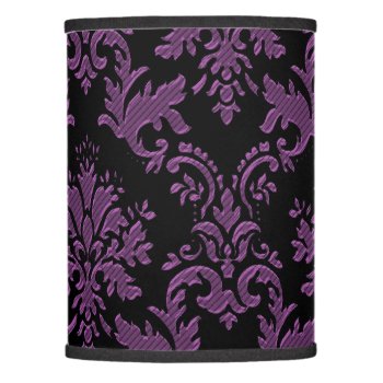 Vintage Inspired Purple Black Damask Lamp Shade by UROCKDezineZone at Zazzle