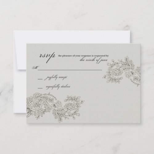 Vintage Inspired RSVP Wedding Response Card