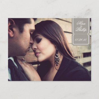 Vintage Inspired Save The Date Announcement Postcard by simplysostylish at Zazzle