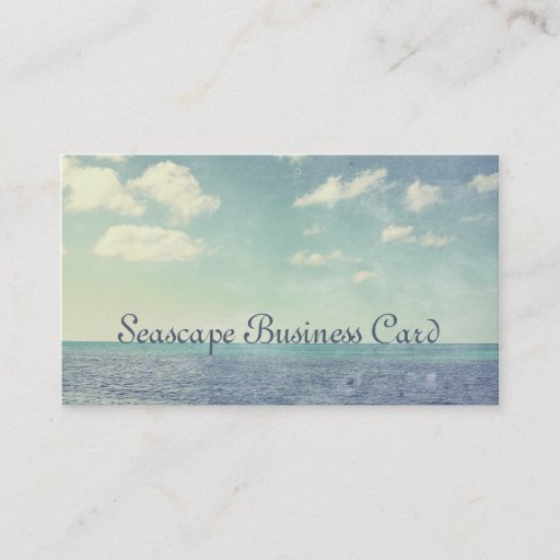 Customizable Vintage Inspired Seascape Business Card