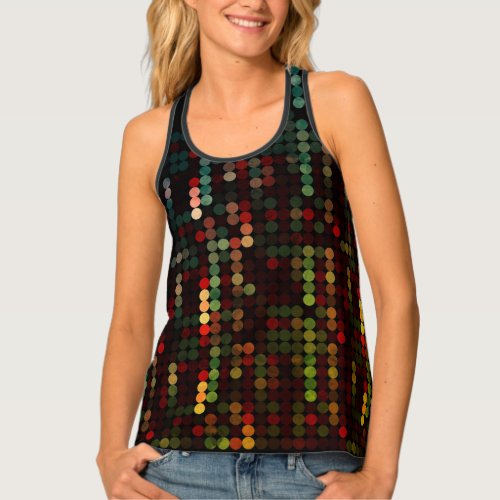 Vintage Inspired Sequin_Like Tank Top