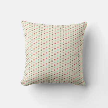 Vintage Inspired Small Polka Dots Pattern Throw Pillow by VintageDesignsShop at Zazzle