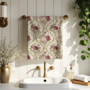 Vintage-Inspired Towel Pastel Damask Bathroom Char