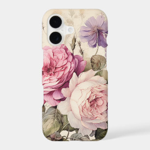 Vintage Inspired Watercolor Roses iPhone 17 Case