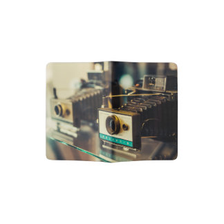 Vintage Instant Cameras in 1970s Passport Holder