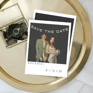 Vintage Instant Photo Save The Date Card