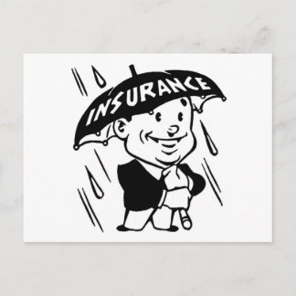 Vintage Insurance Guy Postcard