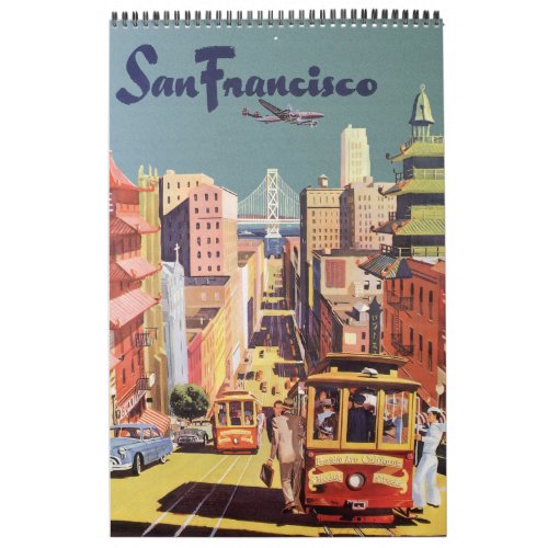 Vintage International Travel Posters Calendar