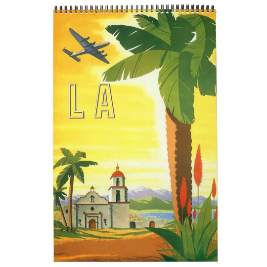 Vintage International Travel Posters Calendar Zazzle