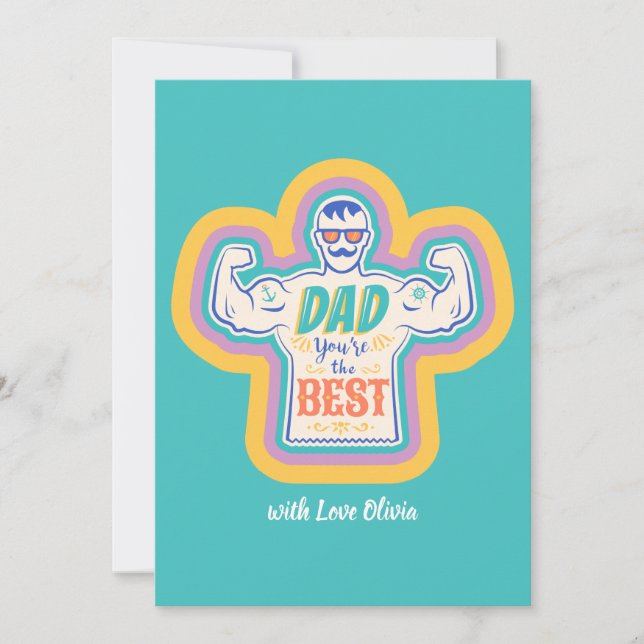 Vintage invitation for Father's day. (Front)