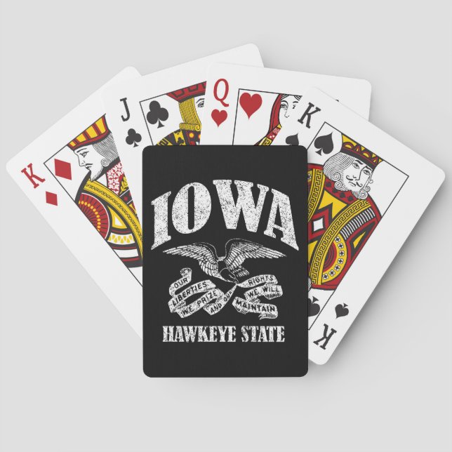 Vintage Iowa Poker Cards (Back)