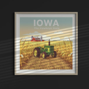 Vintage Iowa Poster