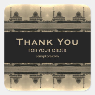 Vintage Iraq Baghdad Buniya Mosque 1970 Square Sticker
