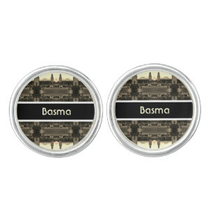 Vintage Iraq Baghdad central railway station Cufflinks
