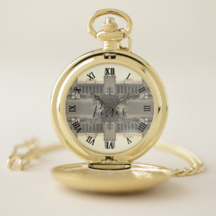 Vintage Iraq Baghdad central railway station Pocket Watch