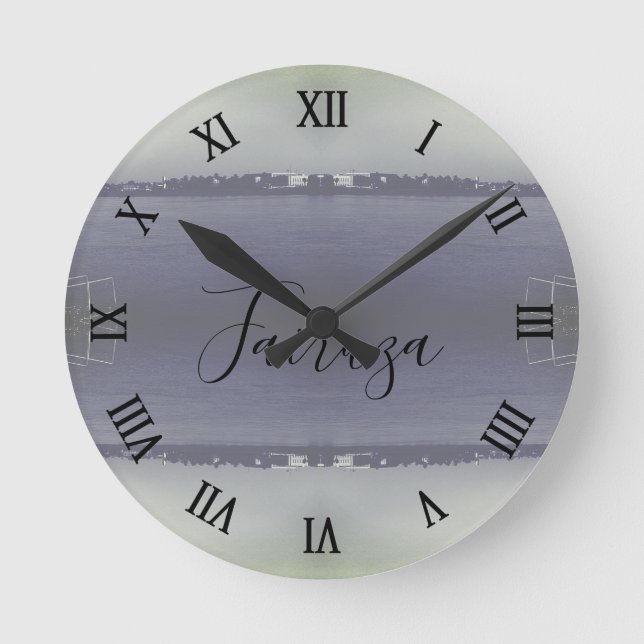 Vintage Iraq Baghdad forat river  Round Clock (Front)