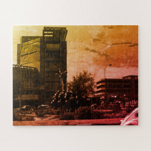 Vintage Iraq Baghdad fountain Jigsaw Puzzle