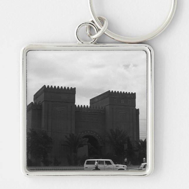 Vintage Iraq Baghdad museum 1970 Keychain (Front)