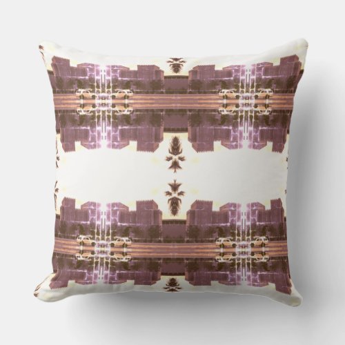 Vintage Iraq Baghdad museum  Throw Pillow