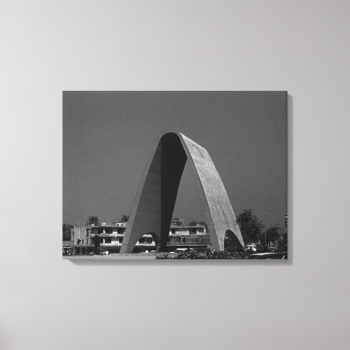 Vintage Iraq Baghdad Unknown Soldier Arch Canvas Print