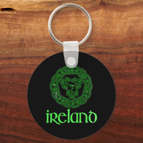 Vintage Ireland Celtic Knot Irish St Patricks Day Keychain