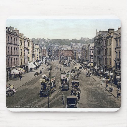 Vintage Ireland Cork City c1900 Patricks Street  Mouse Pad