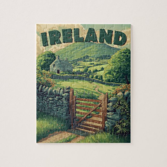 Vintage Ireland Countryside Jigsaw Puzzle (Vertical)